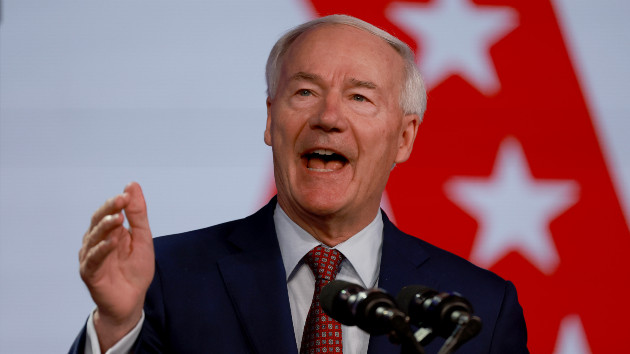 Former Arkansas Gov. Asa Hutchinson speaks during the Florida Freedom Summit held at the Gaylord Palms Resort on Nov. 04, 2023 in Kissimmee, Florida. (Joe Raedle/Getty Images)