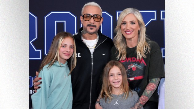 AJ McLean and family; Bennett Raglin/Getty Images for Rookie USA