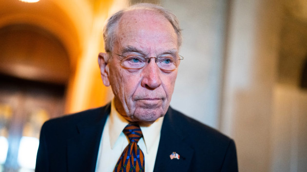 Sen. Chuck Grassley is seen during votes in the Capitol, Dec. 5, 2023. (Tom Williams/CQ-Roll Call via Getty Images)