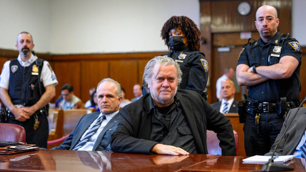 Steve Bannon, former advisor to President Donald Trump, appears in Manhattan Supreme Court to set his trial date, May 25, 2023, in New York. (Curtis Means/Pool/Getty Images)