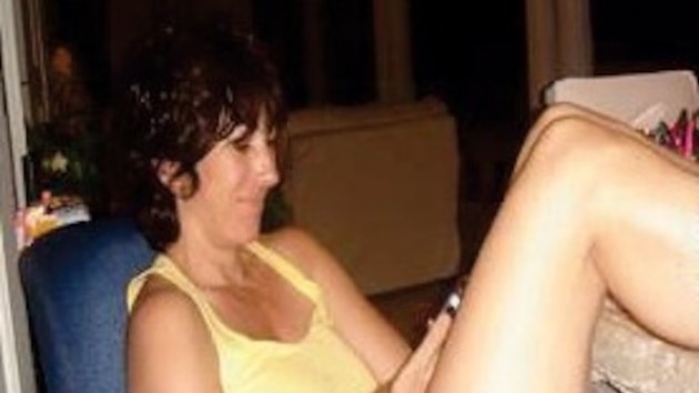 Jeffrey Epstein's longtime companion Ghislaine Maxwell is seen on Epstein's private island in a photo from 2006 that was included in a batch of newly unsealed court documents released Monday. (United States District Court Southern District of New York)