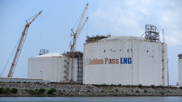 In this June 21, 2023, file photo, the Golden Pass LNG plant is shown under construction in Sabine Pass, Texas. -- picture alliance via Getty Images, FILE