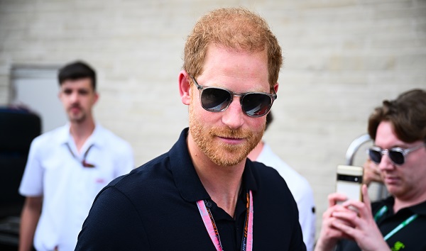 Prince Harry, Duke of Sussex walks in the Paddock prior to the F1 Grand Prix of United States at Circuit of The Americas on October 22, 2023 in Austin, Texas. CREDIT: Clive Mason - Formula /Getty Images