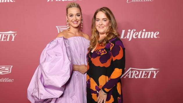 Katy Perry and sister Angela Hudson Lerche; Emma McIntyre/Getty Images for Variety