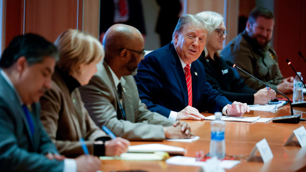 Former President Donald Trump meets with leaders of the International Brotherhood of Teamsters at their headquarters in Washington, D.C., Jan. 31, 2024. (Chip Somodevilla/Getty Images)