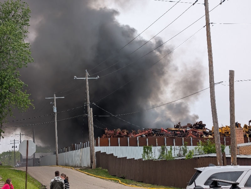 Cernovich Salvage Yard Structure Fire May 5, 2026