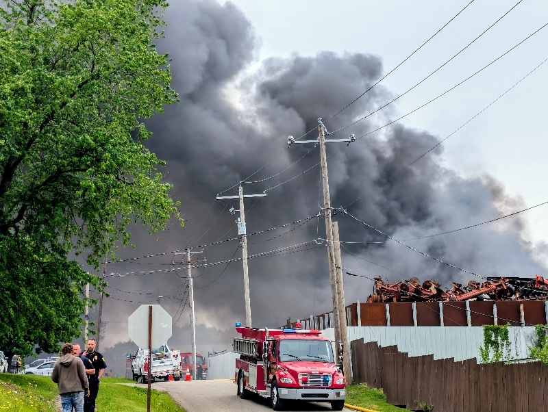Cernovich Salvage Yard Structure Fire May 5, 2026