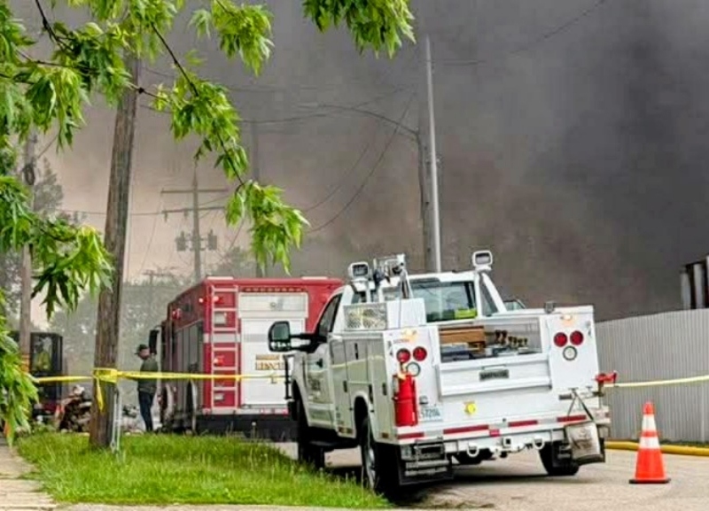 Cernovich Salvage Yard Structure Fire May 5, 2026