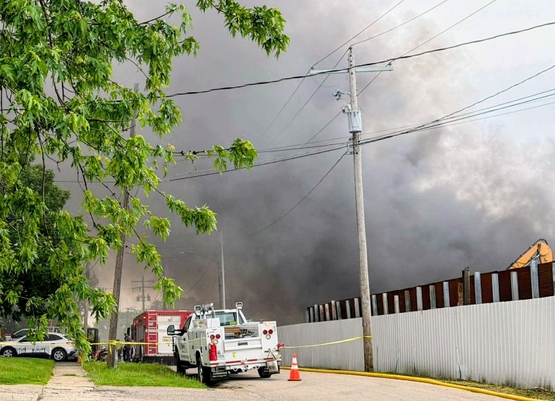 Cernovich Salvage Yard Structure Fire May 5, 2026