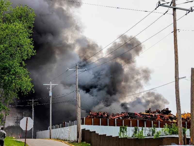Cernovich Salvage Yard Fire May 5, 2026