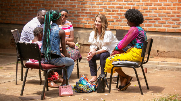 Melinda Gates, co-chair of the Bill & Melinda Gates Foundation, speaks with people in Malawi. -- Bill & Melinda Gates Foundation