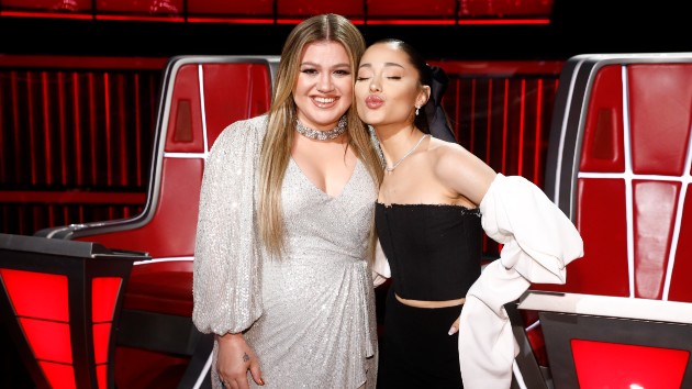 Kelly Clarkson and Ariana Grande in 2021; Trae Patton/NBC/NBCU Photo Bank via Getty Images