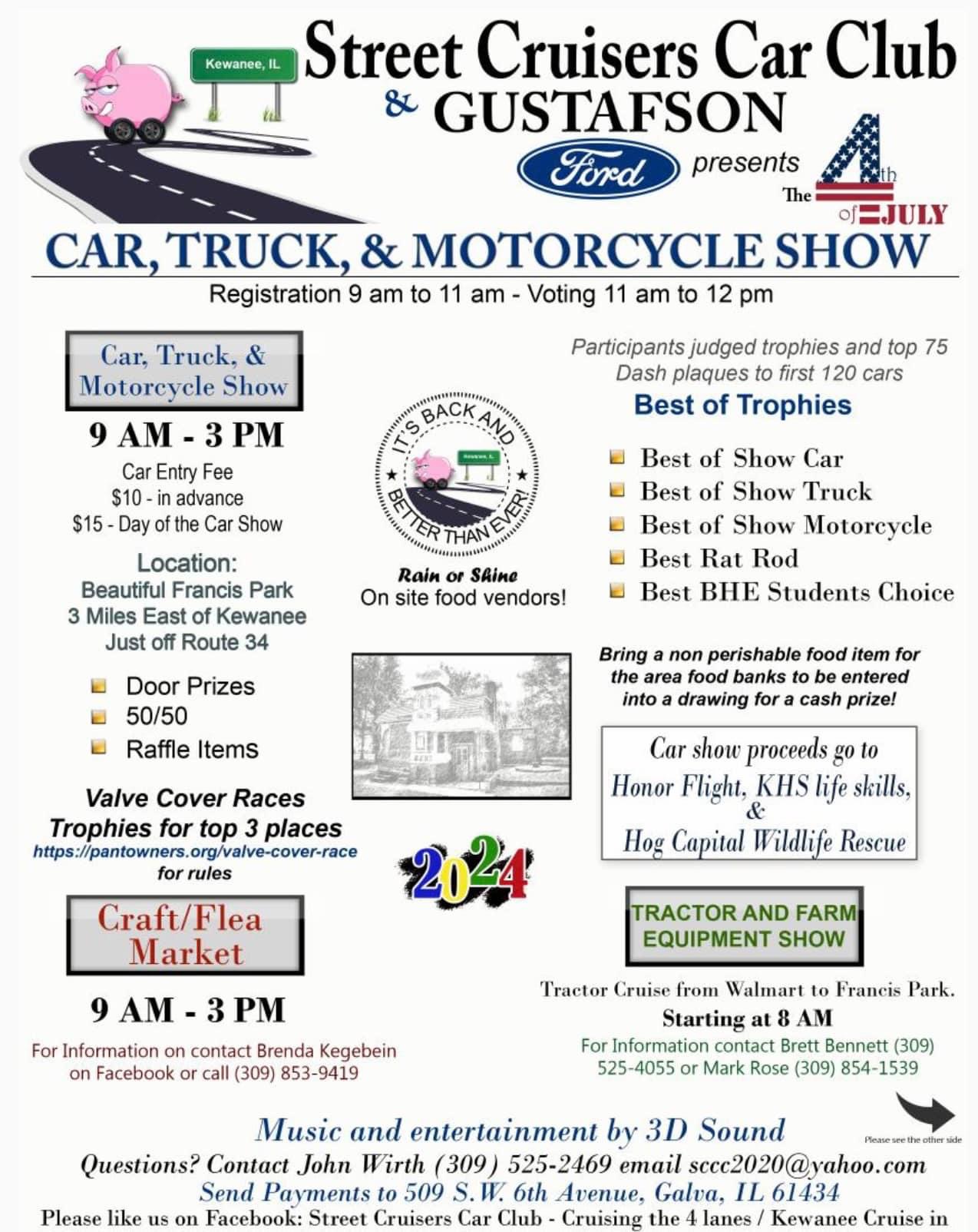 Wake Up Tri-Counties John Wirth Talks Francis Park July 4th Car, Truck, and Motorcycle Show