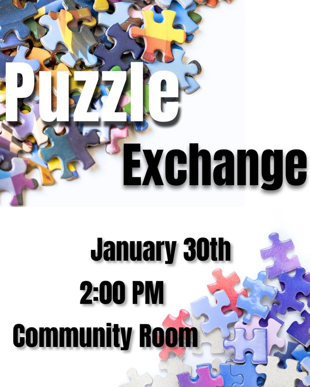 Join the Kewanee Public Library Puzzle Exchange on January 30th