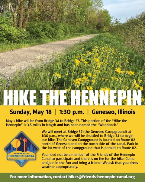 Join the Scenic “Woodcock” Hike with Friends of the Hennepin Canal on May 18th