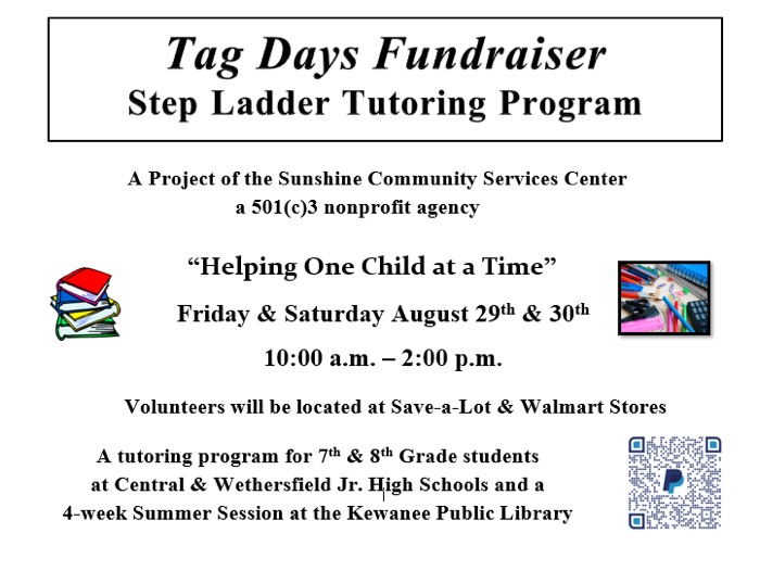 Support Local Students at the Step Ladder Tag Days  on August 29 and 30, 2025