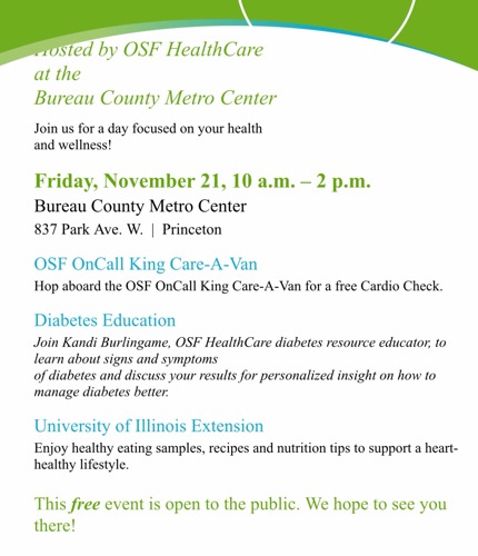 Free Community Health Event Offers Screenings Testing, and Nutrition Advice on November 21, 2025, in Princeton
