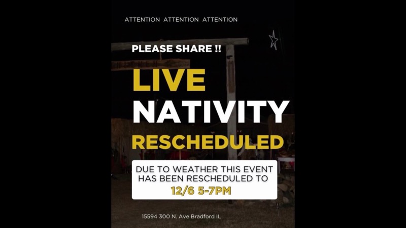 Boyd’s Grove United Methodist Church Reschedules Live Nativity for December 6, 2025