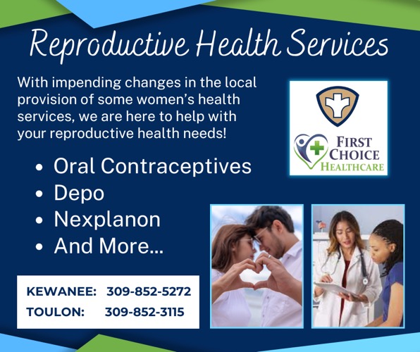 Affordable Family Planning and Reproductive Health Services Available in Kewanee and Toulon