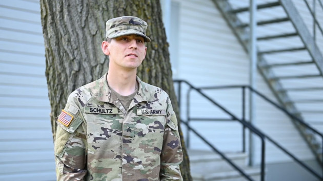 In this screen grab from a U.S. Army video, Sgt. Korbein Schultz is shown. -- U.S. Army