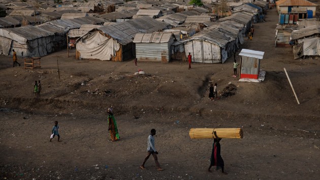 A general view of an Internally Displaced Persons (IDP) camp on Nov. 30, 2023 in Bentiu, South Sudan. (Luke Dray/Getty Images)