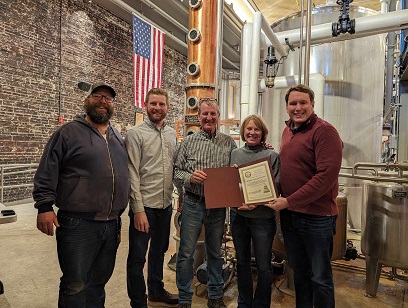 Rep. Fritts Honors Kennay Farms Distilling