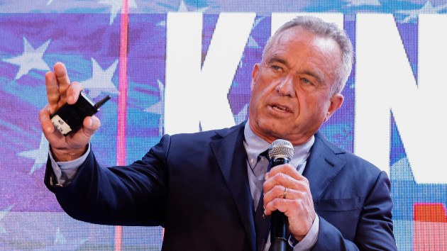 Independent presidential candidate Robert F. Kennedy Jr. speak at a press conference in the Brooklyn borough of New York, on May 1, 2024. (Photo by KENA BETANCUR/AFP via Getty Images)
