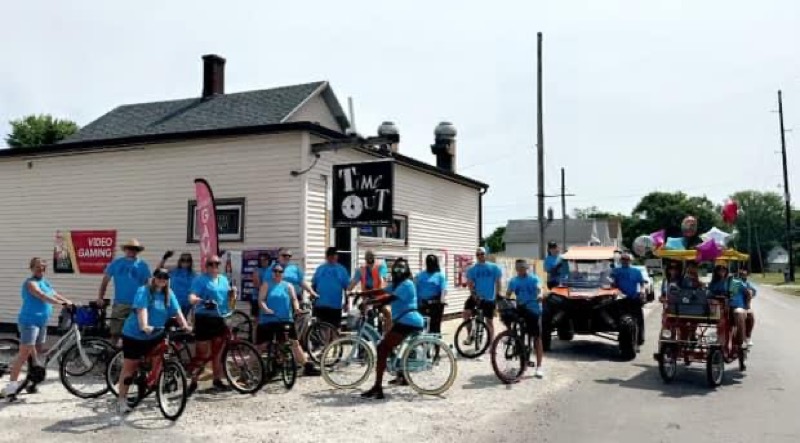 Timeout Pub & Grub Donation to Kewanee Chamber for Fireworks