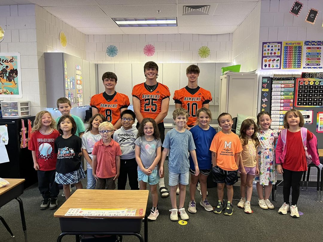 Mrs. Lamberts class had some football players visit this morning! #MAC185