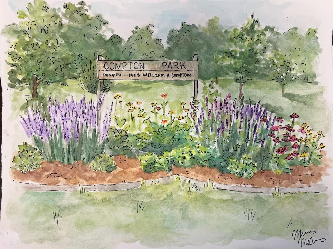 Compton Park Garden by Bomber Student Athlete Madeline McClure! #OnceABomberAlwaysABomber