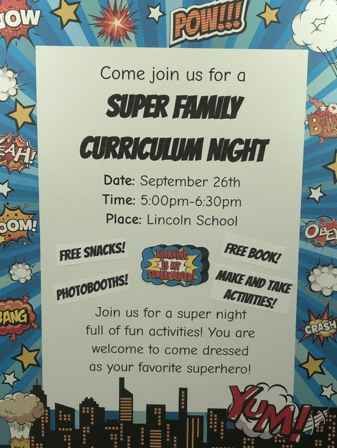 Lincoln School Families come and join us!!