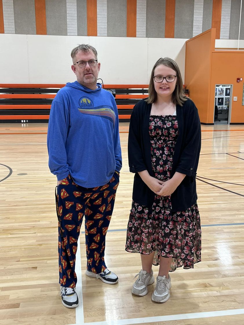 MMS Spirit Day: Teacher dresses like student; student dresses like teacher day. #MAC185