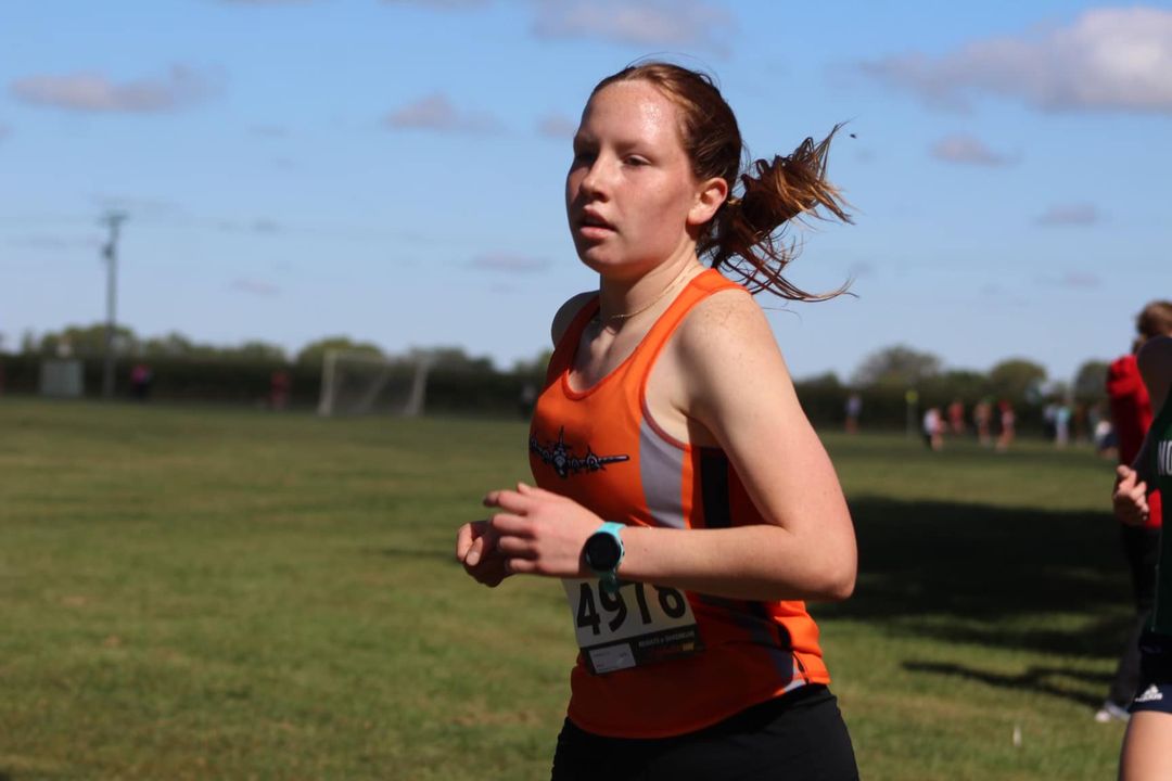 Race champion!!!! Ava Weaver wins the F/S title at the East Peoria Cross Country Invitational! #OnceABomberAlwaysABomber