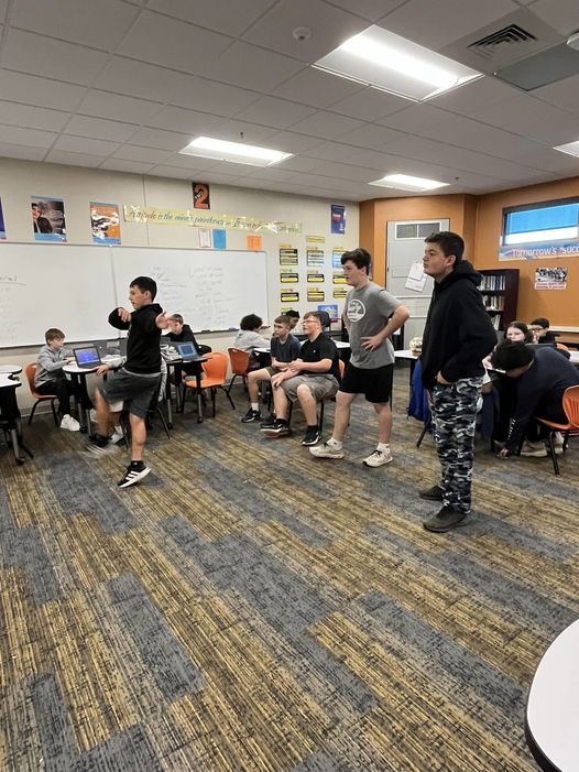 8th grade students are enjoying a reward for having no missing assignments. They have two class periods today where they…