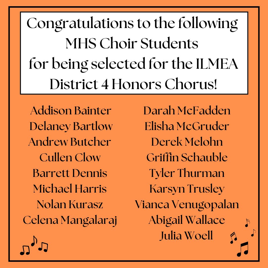 Congratulations to our MHS Musicians! #MAC185