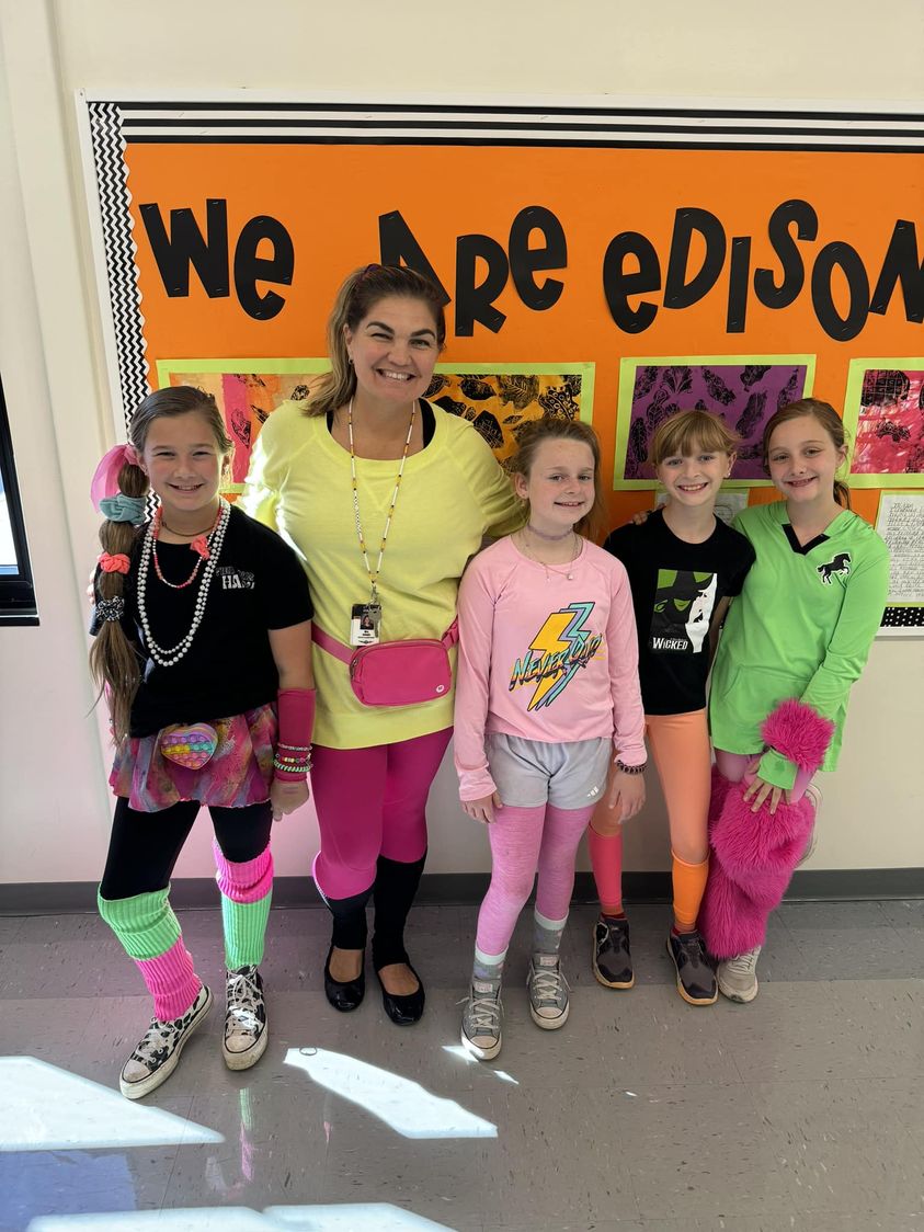 Mrs. Schultz and her crew were all glammed out for Red Ribbon Week! Can you guess what “Era” they are in?! #theyundersto…