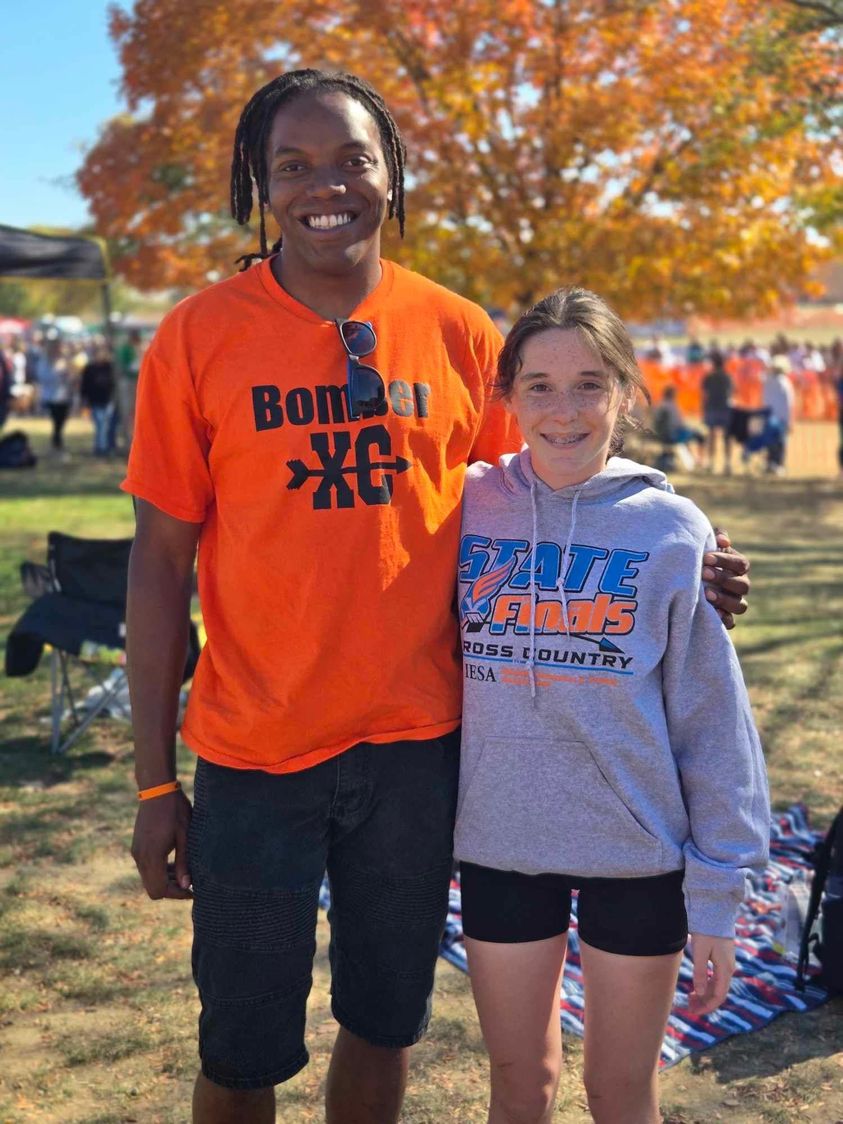 Congratulations Evelyn Goc! 29 out of 223 with a time of 12:39 at the IESA State Cross Country Meet. #OnceABomberAlwaysA…