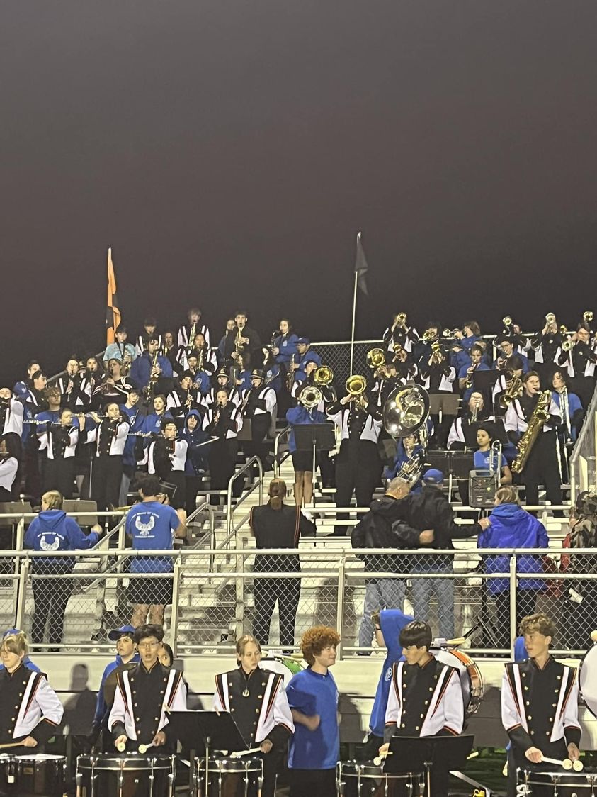 Bomber Marching Band and The Lakes Marching Band combined for a great atmosphere tonight. Well done. #OnceABomberAlwaysA…