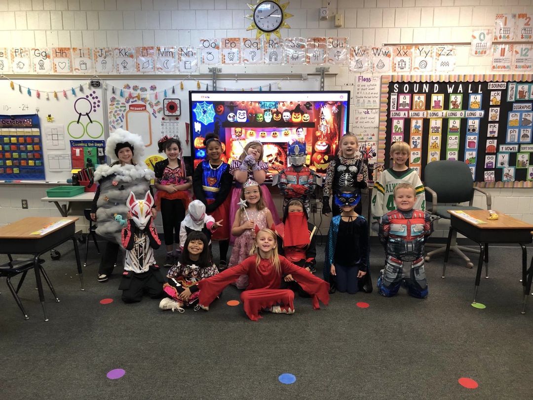 Happy Halloween from Mrs. Roger’s Class! They had a blast today doing Halloween activities and enjoying treats at the en…