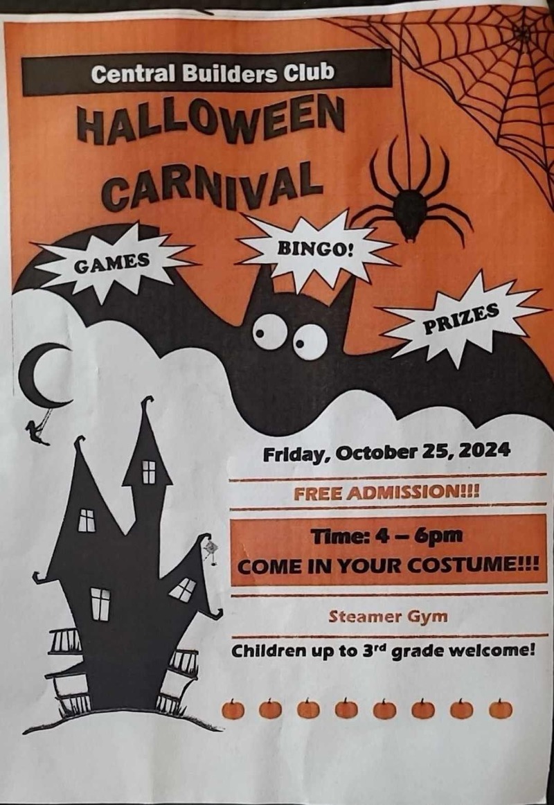 Spooky Fun Awaits at Central Builders Club Halloween Carnival on October 25th