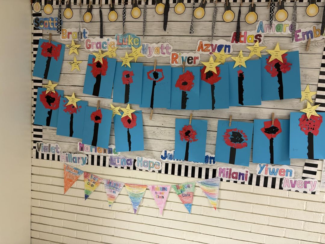 Mrs. Coupland’s class is thankful to all veterans and enjoyed honoring them all day! #MAC185