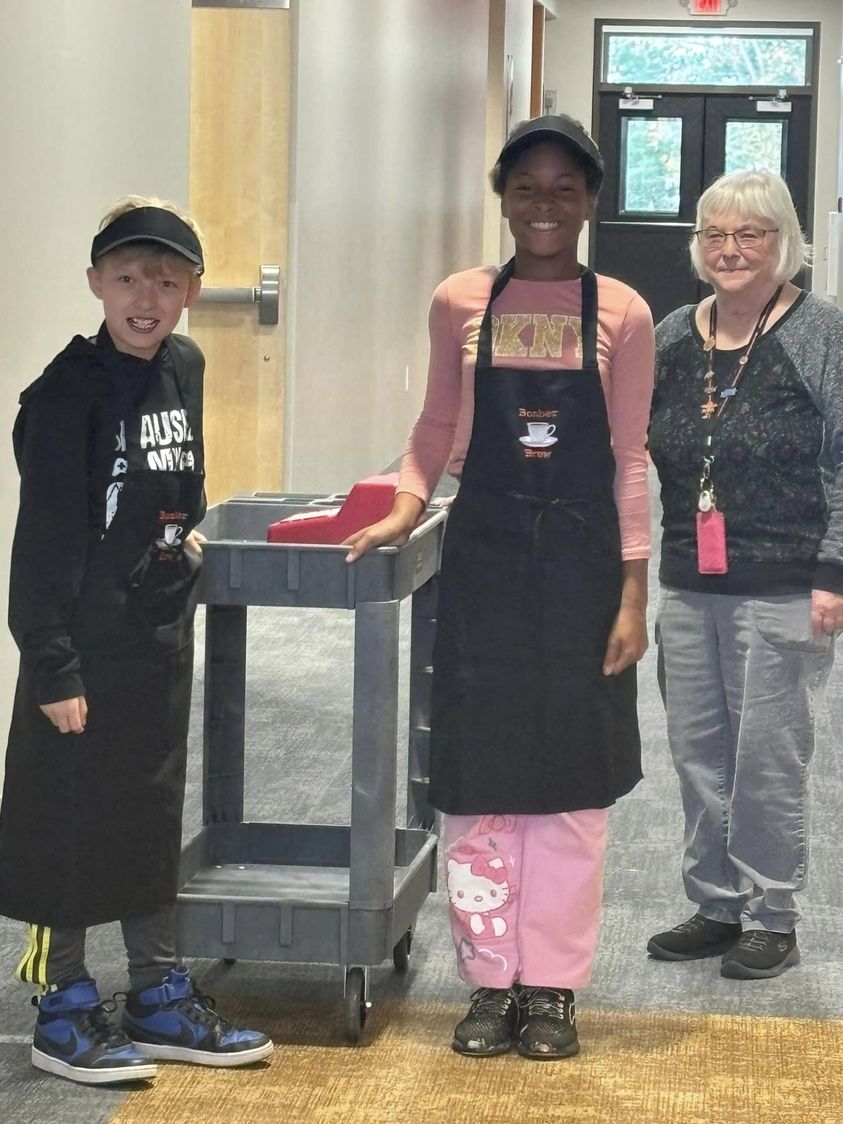 🚀☕️ Our Bomber Brew is officially in full gear! 🎉👏 Nice job to our amazing students delivering their coffee and tea o…