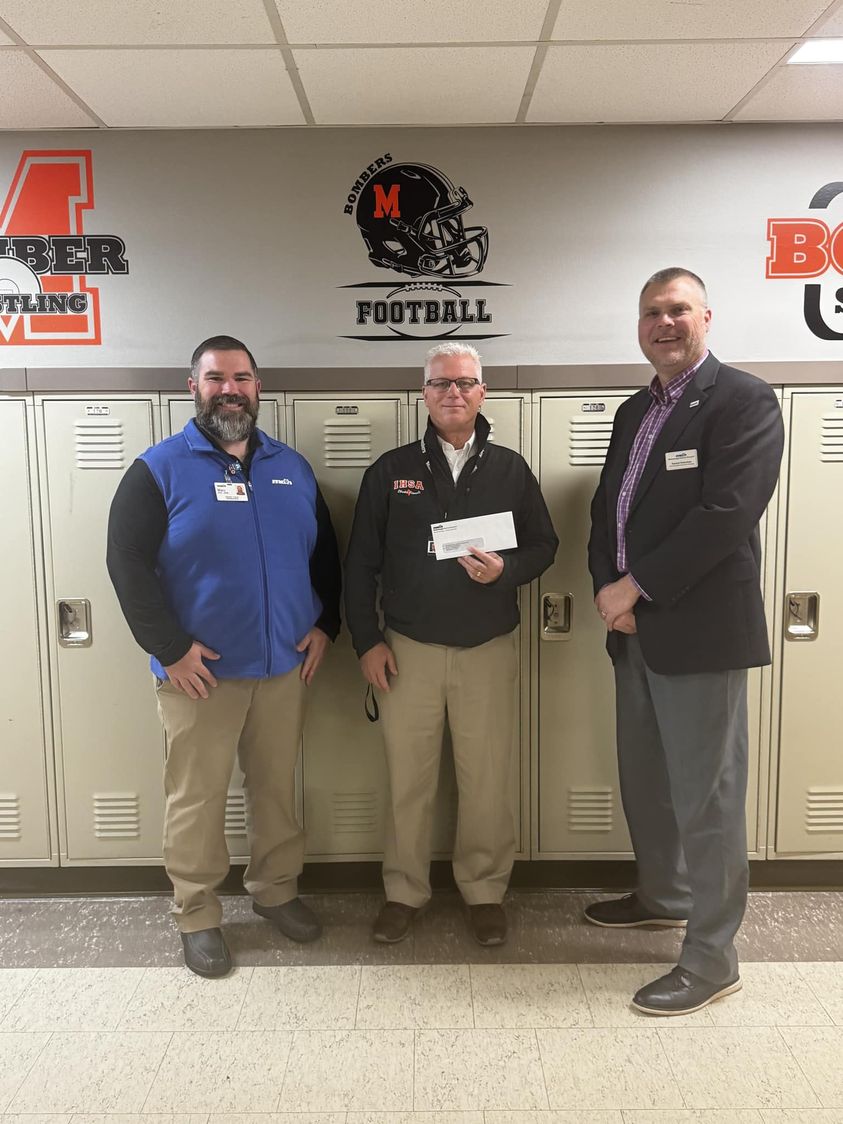 Thank you McDonough District Hospital for the donation to the Athletics Department! This money was collected during spor…