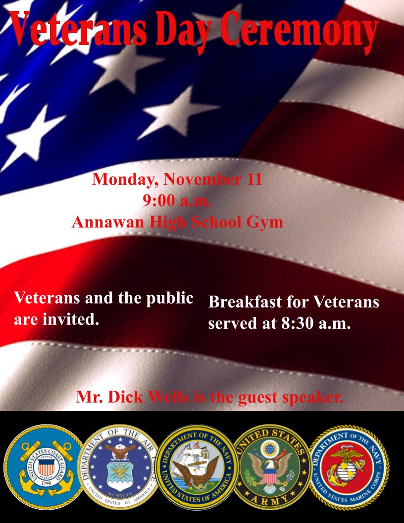 Annawan 5th Grade Students Get Creative with Veterans Day Ceremony Flyers