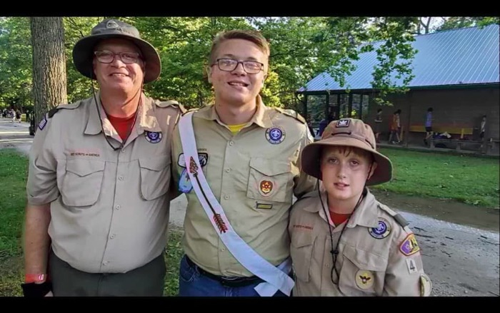 Garrett Komnick Shoe Drive Project for Journey to Eagle Scout in Boy Scouts of America