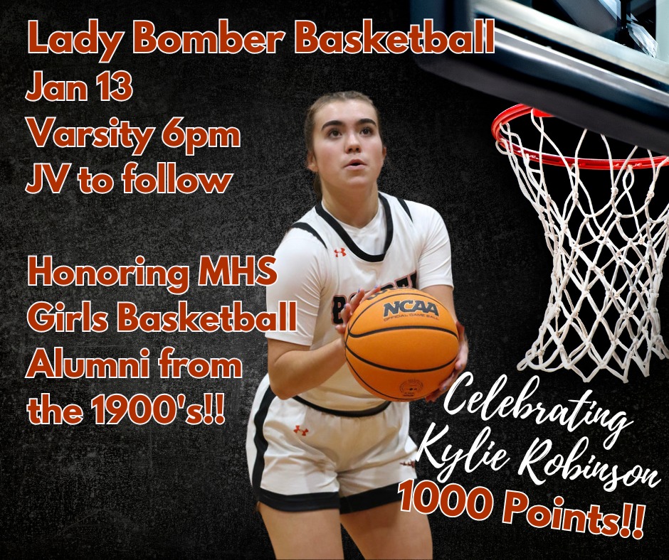 Come cheer on the Lady Bombers tonight at 6:00 at the Washington Street Gym!  Go Bombers!!!BIG night tomorrow at Washing…