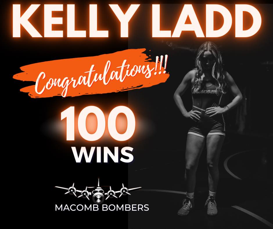 Congratulations to, Kelly Ladd, who won her 100th wrestling match!!!