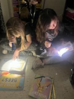 Mrs. Olson’s 3rd graders worked hard and earned flashlight reading time! #3rdgrade #readingisfun #MAC185 #edisonbombers