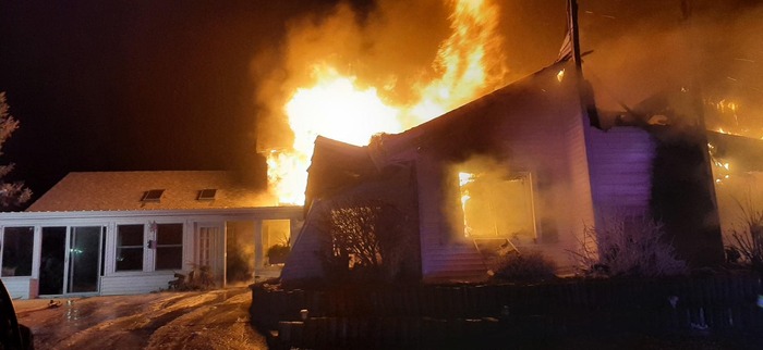 Fire Departments Battle Intense Fire in Frozen Temperatures in Walnut Monday