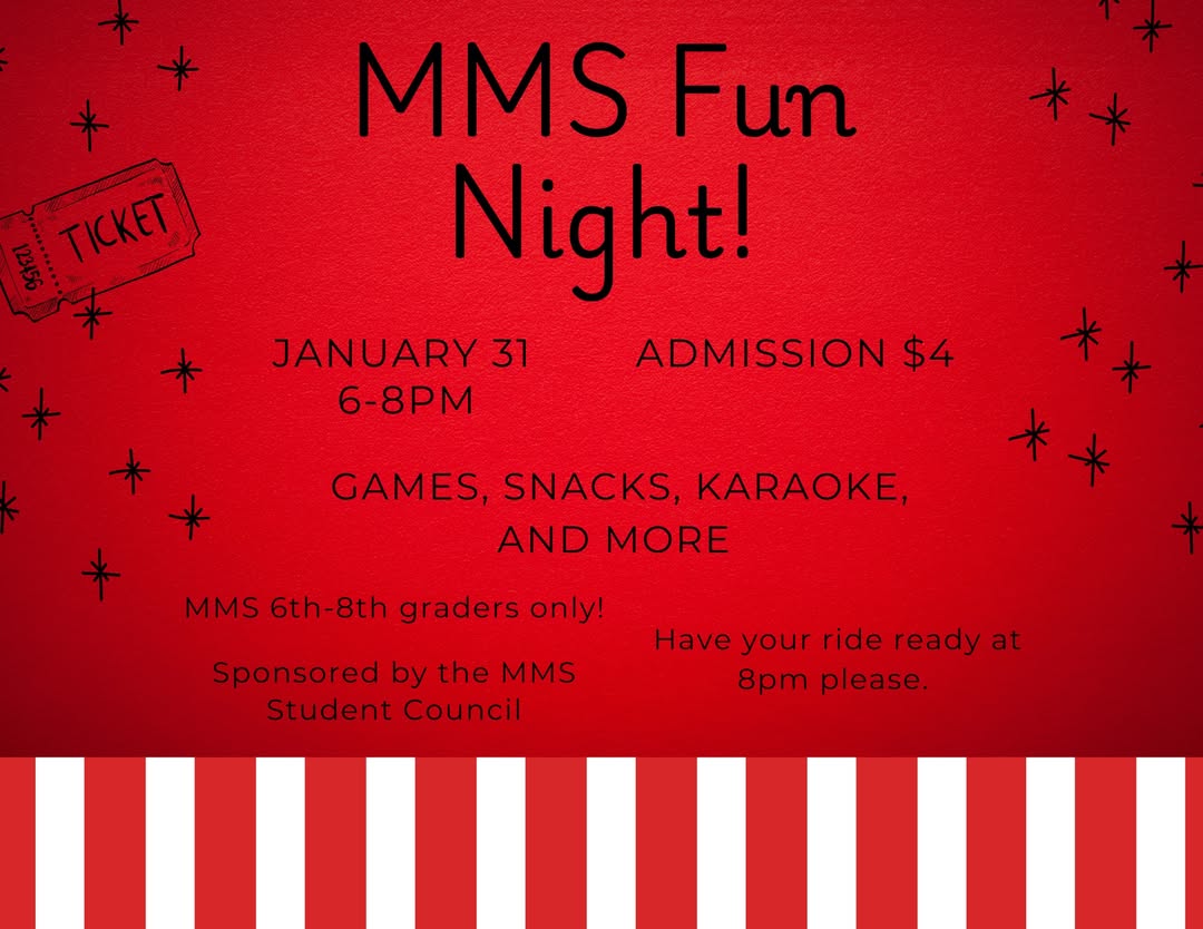 6-8th Grade MMS students are encouraged to join the Fun on Friday Night #MAC185